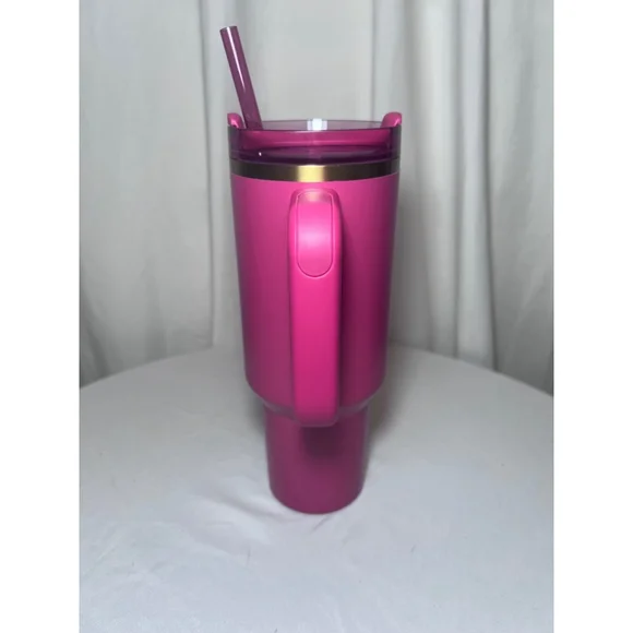 Stanley x Starbucks Berry Pink Glitter Tumbler 40oz NWT - Picture 4 of 8